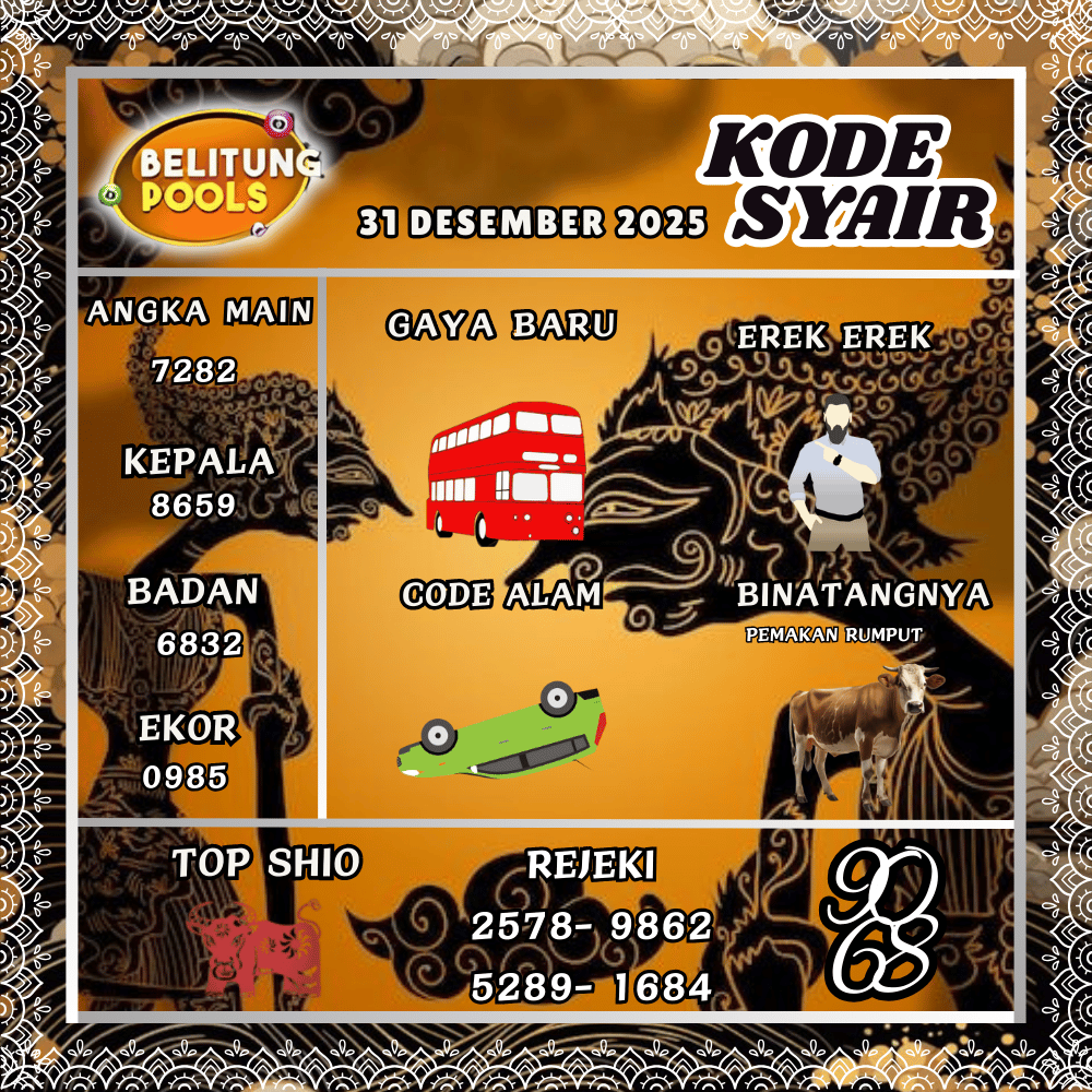 Kode Syair Belitung Pools - Desember Pools

