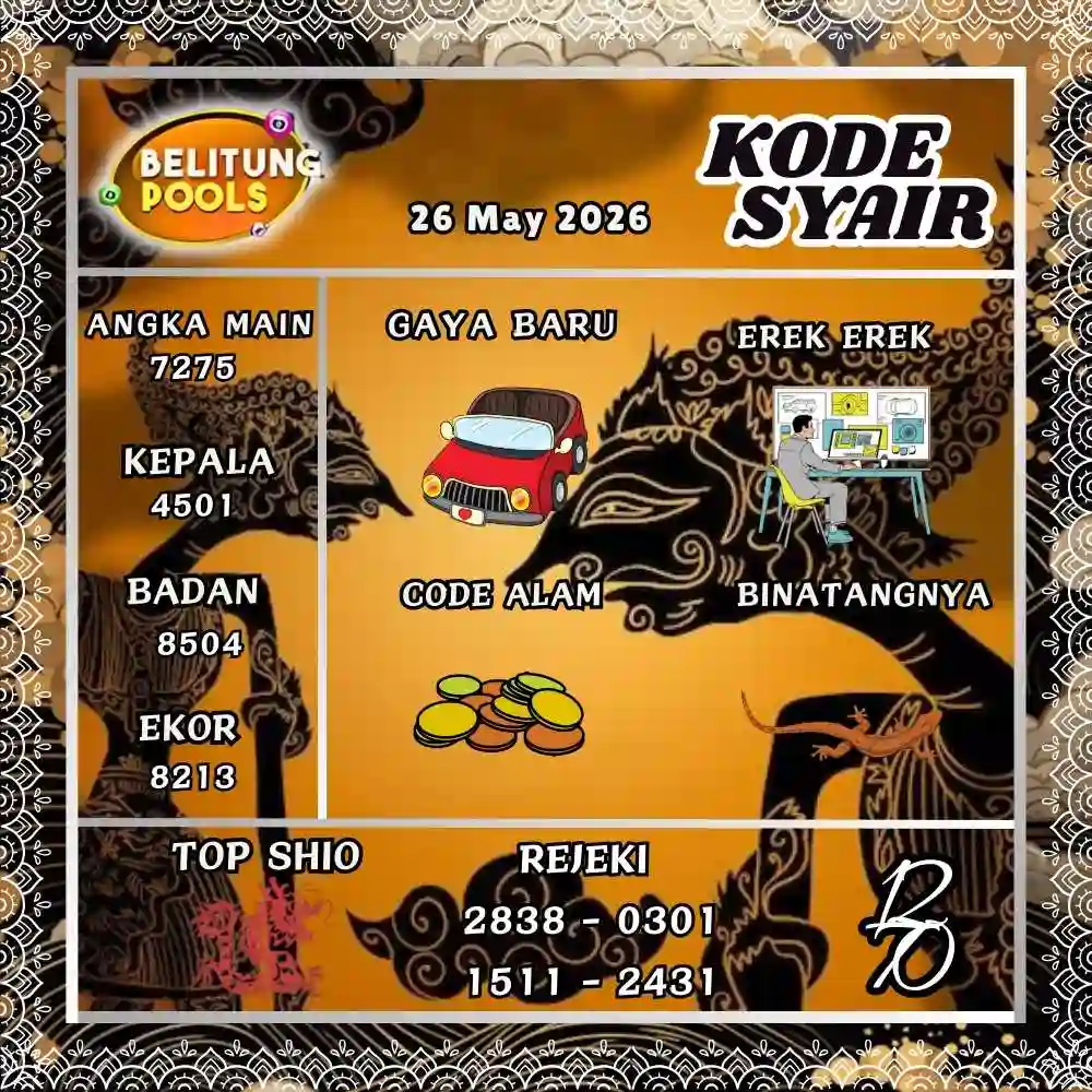Kode Syair Belitung Pools Mei 2026