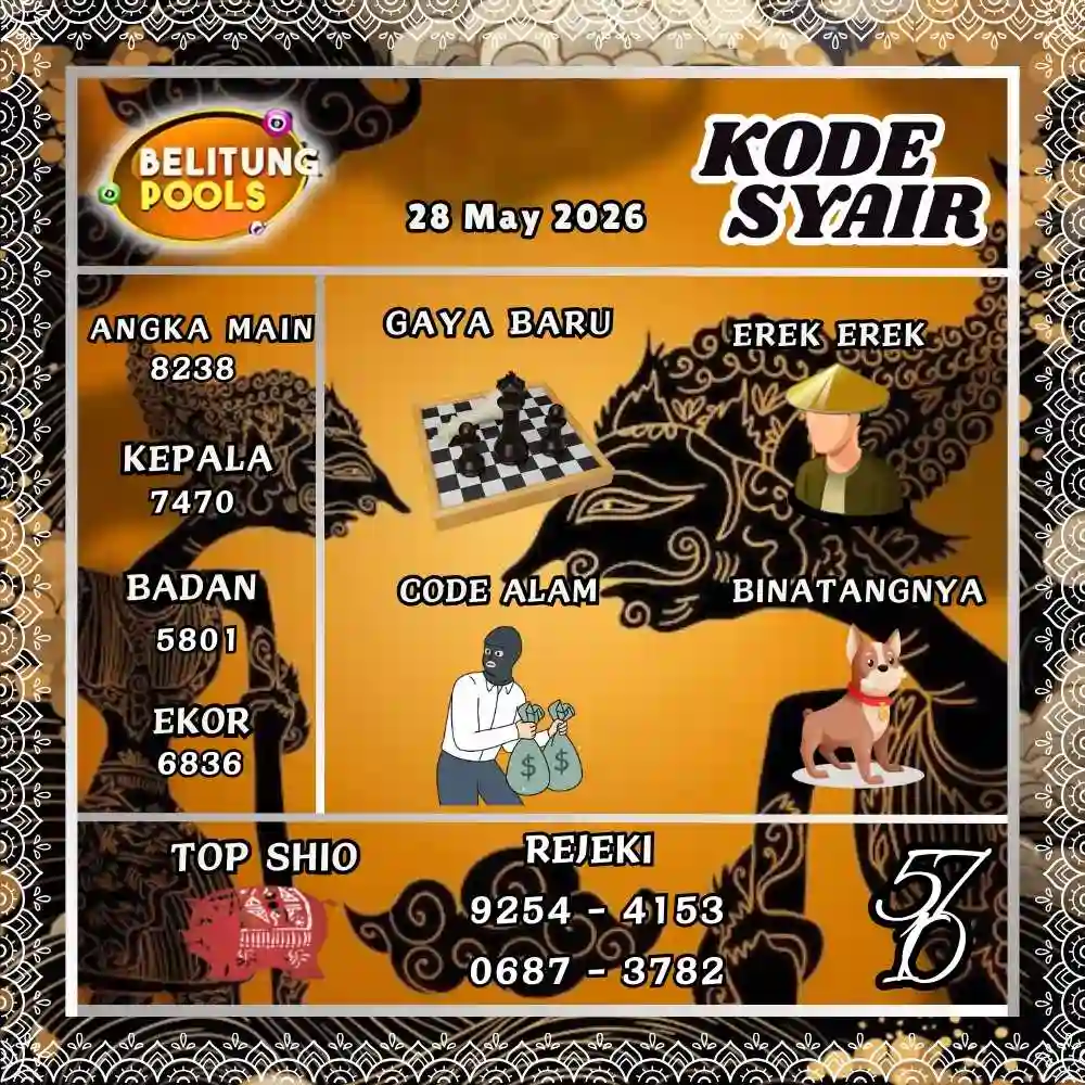Kode Syair Belitung Pools Mei 2026