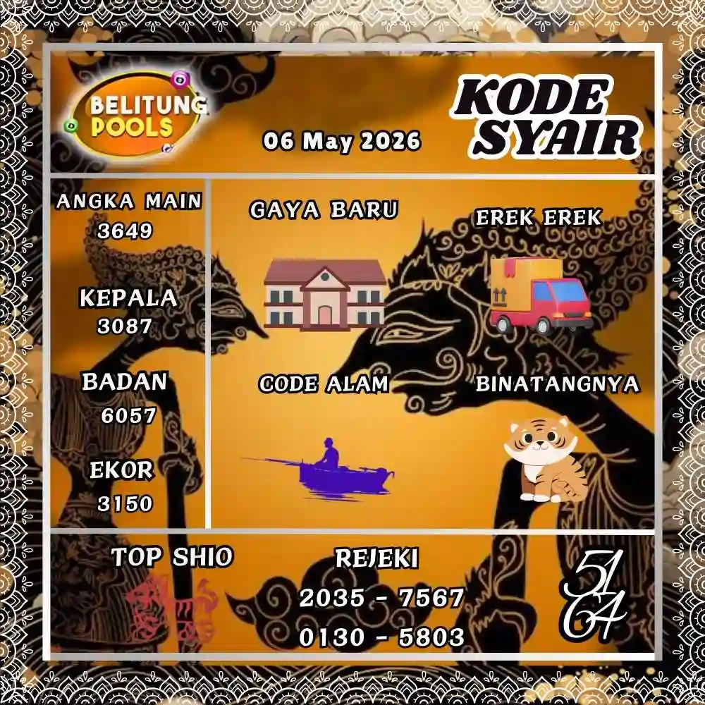Kode Syair Belitung Pools Mei 2026