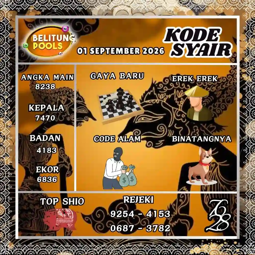 Kode Syair Belitung Pools September 2026
