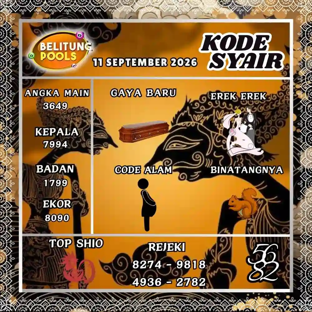 Kode Syair Belitung Pools September 2026
