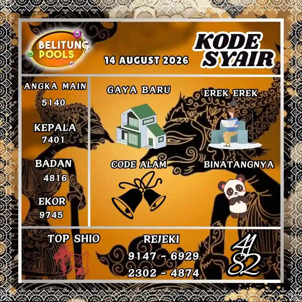 Kode Syair Belitung Pools Agustus 2026
