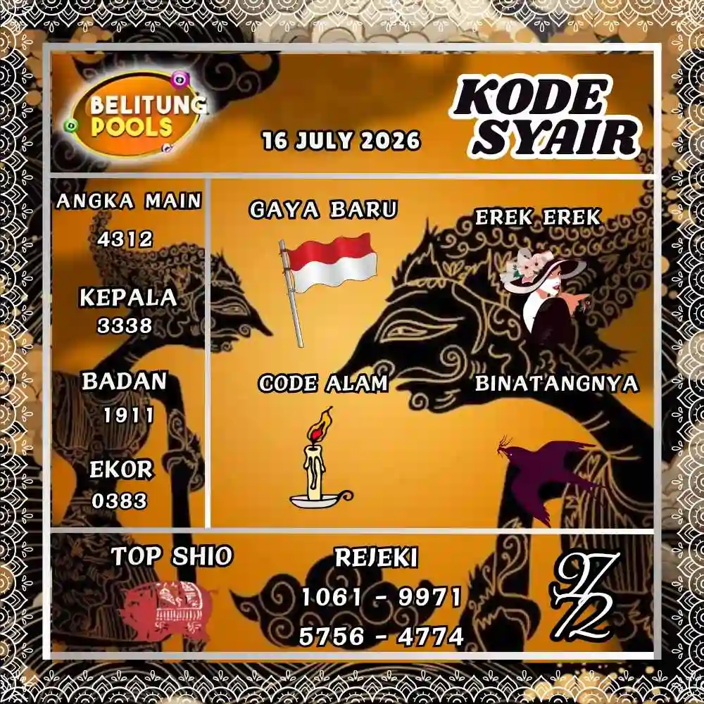 Kode Syair Kupang Pools Juli 2026 