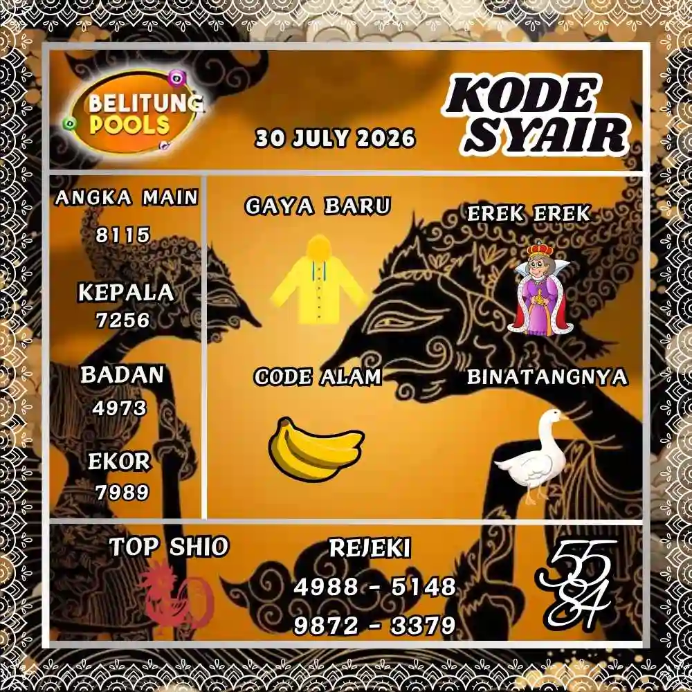 Kode Syair Kupang Pools Juli 2026 