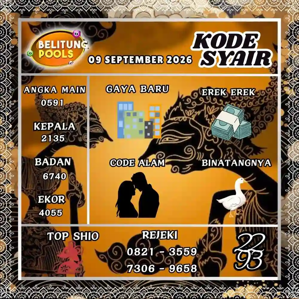Kode Syair Belitung Pools September 2026
